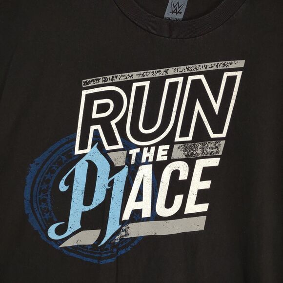 WWE Wrestling Men's 3XL "Run The Place" AJ Styles Black T-Shirt Smackdown - Picture 4 of 5